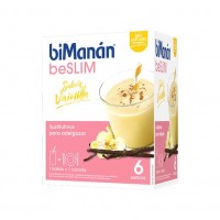 Comprar Bimanan Beslim Sustitutivo Batido 6 Sobres 55g Sabor Vainilla a precio online