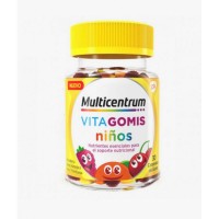 MULTICENTRUM VITAGOMIS NIÑOS  30 CARAMELOS DE GOMA SABOR FRUTOS CEREZA NARANJA Y FRESA/FRAMBUESA