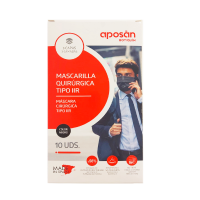 Comprar Aposan Mascarilla Quirurgica IIR 10 U Negro a precio online