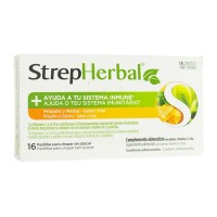 STREPHERBAL  16 PASTILLAS PARA CHUPAR SABOR PROPOLIS MELISA MIEL