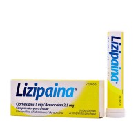 LIZIPAINA CLORHEXIDINA/BENZOCAINA 5 MG/2,5 MG 20 COMPRIMIDOS PARA CHUPAR (TUBO)