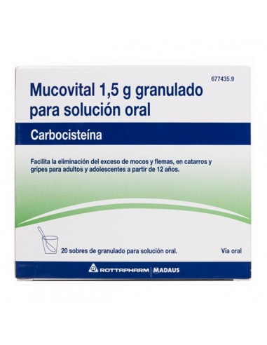 MUCOVITAL 1,5 G 20 SOBRES GRANULADO...