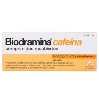 BIODRAMINA CAFEINA 4 COMPRIMIDOS RECUBIERTOS