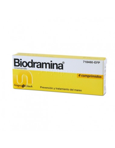 Biodramina 50 Mg 4 Comprimidos