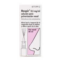 RESPIR 0,5 MG/ML SOLUCION PARA PULVERIZACION NASAL 1 FRASCO 20 ML + BOMBA PULVERIZADORA