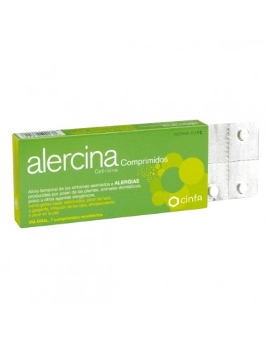 ALERCINA 10 MG 7 COMPRIMIDOS RECUBIERTOS