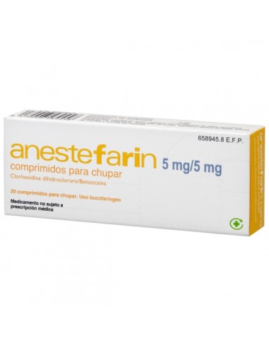 ANESTEFARIN 5 MG/5 MG 20 COMPRIMIDOS...