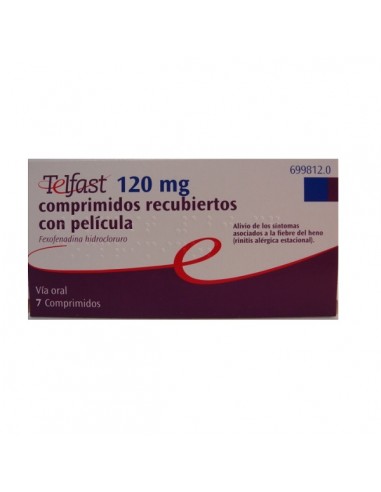 Telfast 120 Mg 7 Comprimidos Recubiertos