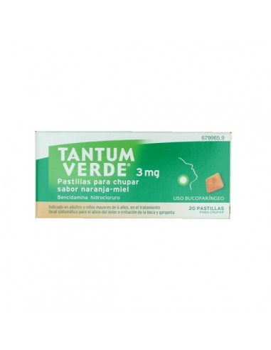 TANTUM VERDE 3 MG 20 PASTILLAS PARA...