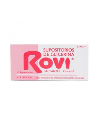 SUPOSITORIOS DE GLICERINA ROVI LACTANTES 0,672 G 10 SUPOSITORIOS