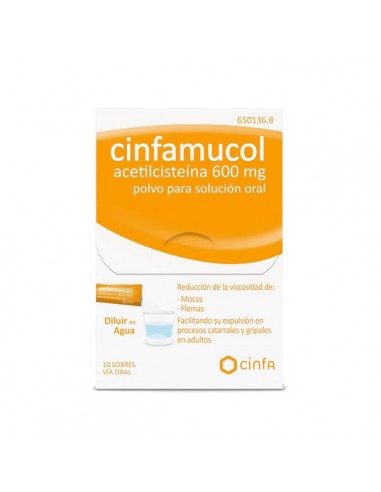 CINFAMUCOL ACETILCISTEINA FORTE 600...