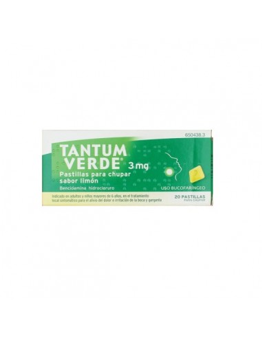 TANTUM VERDE 3 MG 20 PASTILLAS PARA...