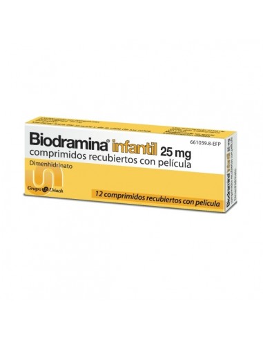 BIODRAMINA INFANTIL 25 MG 12...