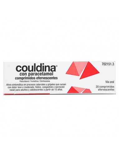 COULDINA CON PARACETAMOL 650 MG/4 MG/10 MG 20 COMPRIMIDOS EFERVESCENTES