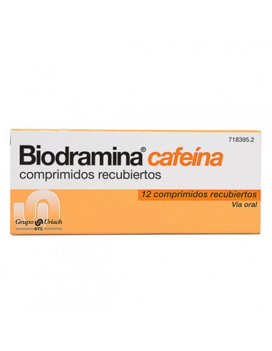 BIODRAMINA CAFEINA 12 COMPRIMIDOS...