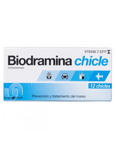 BIODRAMINA 20 MG 12 CHICLES...