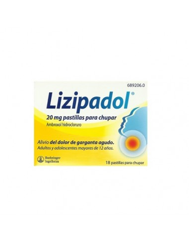 LIZIPAINA AMBROXOL 20 MG 18 PASTILLAS...