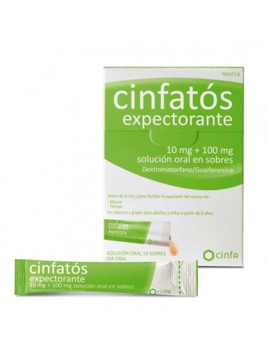 CINFATOS EXPECTORANTE 10 MG/100 MG 18...