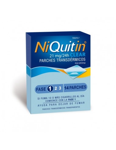 NIQUITIN CLEAR 21 MG/24 H 14 PARCHES...