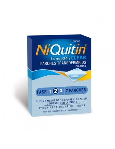 NIQUITIN CLEAR 14 MG/24 H 7 PARCHES...