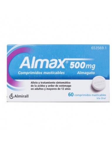 ALMAX 500 MG 60 COMPRIMIDOS MASTICABLES