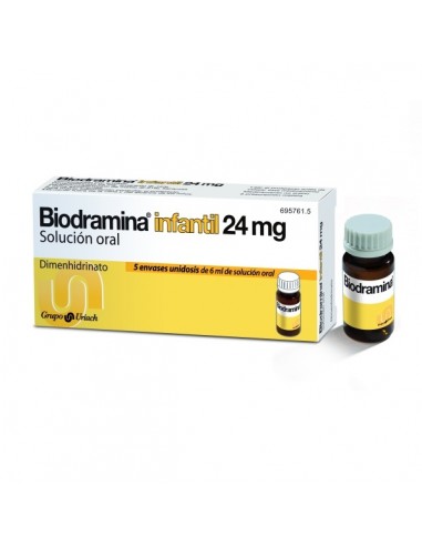 BIODRAMINA INFANTIL 24 MG 5 ENVASES...