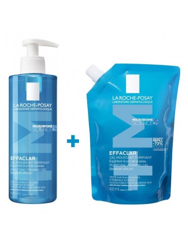 LRP PACK EFFACLAR LIMPIADOR 400ML + REFILL 400ML