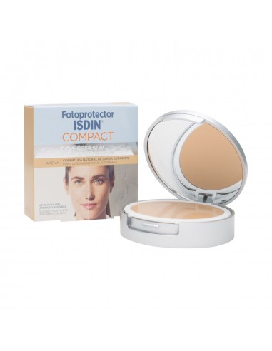 FOTOPROTECTOR ISDIN COMPACT SPF 50+ MAQUILLAJE COMPACTO OIL-FREE 1 ENVASE 10 G COLOR ARENA