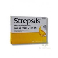 STREPSILS 24 PASTILLAS PARA CHUPAR (SABOR MIEL Y LIMON)