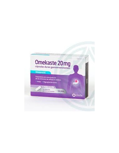 OMEKASTE 20 MG 14 CAPSULAS