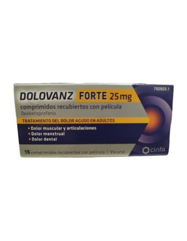 DOLOVANZ FORTE 25 MG 15 COMPRIMIDOS RECUBIERTOS