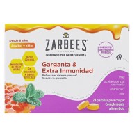 ZARBEES GARGANTA Y EXTRA INMUNIDAD  24 PASTILLAS PARA CHUPAR