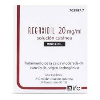 REGAXIDIL 20 MG/ML SOLUCION CUTANEA 4 FRASCOS 60 ML