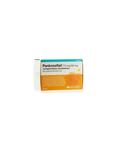 PANKREOFLAT 172 MG/80 MG 50 COMPRIMIDOS RECUBIERTOS