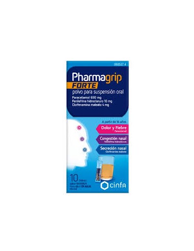 PHARMAGRIP FORTE 10 SOBRES POLVO PARA SUSPENSION ORAL