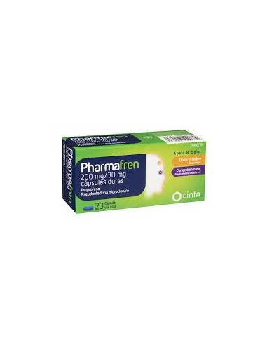 PHARMAFREN 200 MG/30 MG 20 CAPSULAS