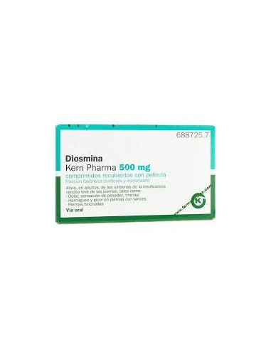 DIOSMINA KERN PHARMA 500 MG 60 COMPRIMIDOS RECUBIERTOS