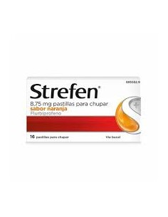 STREFEN 8,75 MG 16 PASTILLAS PARA CHUPAR (SABOR NARANJA)