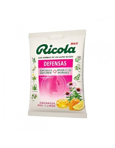 RICOLA MAX BOLSA DEFENSAS SABOR MIEL Y LIMON 70G