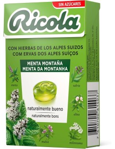 RICOLA CARAMELOS SIN AZUCAR  1 ENVASE 50 G SABOR MENTA MONTAÑA