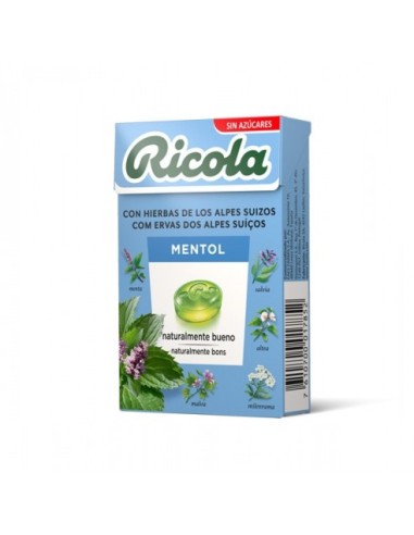 RICOLA CARAMELOS SIN AZUCAR  1 ENVASE 50 G SABOR MENTOL