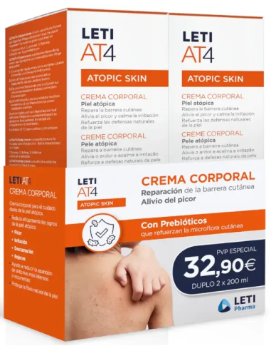 LETI AT 4 DUPLO ATOPIC SKIN CREMA CORPORAL 2 X 200ML